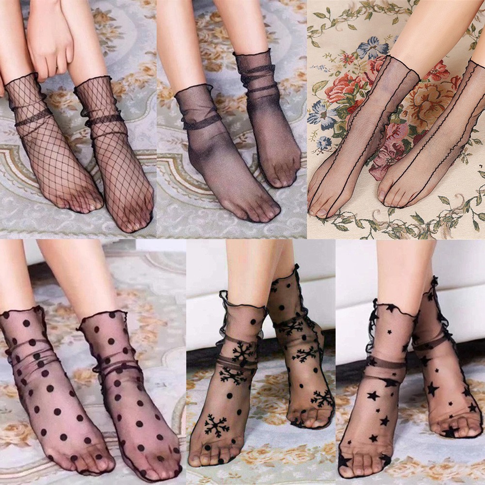 (Hàng Mới Về) Vớ Lưới Xuyên Thấu Siêu Mỏng Thoáng Khí Phong Cách Retro Cho Nữ | BigBuy360 - bigbuy360.vn