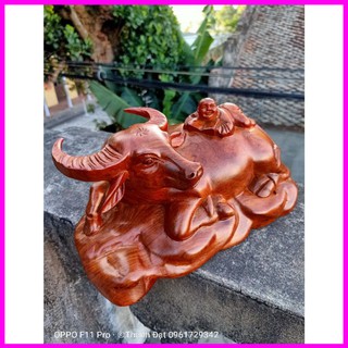 Tượng Trâu gỗ hương30cm