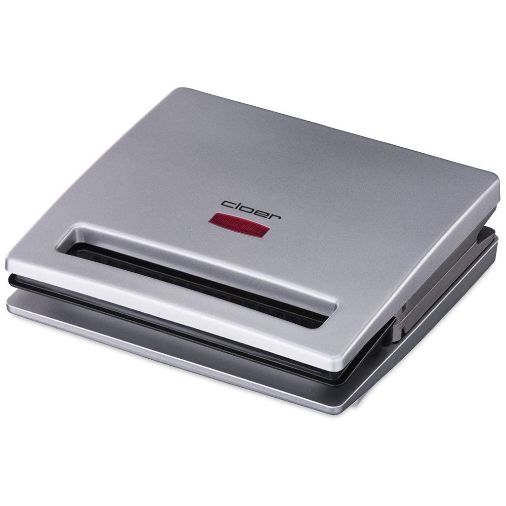 Máy làm bánh mì kẹp Cloer 6219 - Máy nướng sandwich màu Chrome từ Đức