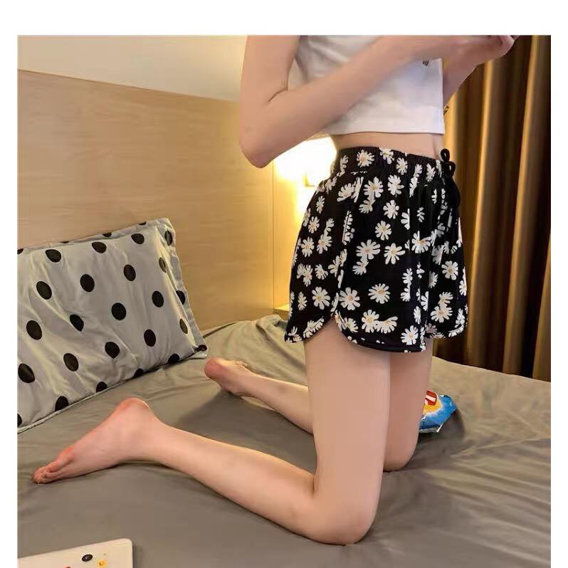 QUẦN SHORT ĐÔI DAISY HOA CÚC ULZZANG - QUẦN SOOC ĐÙI LỬNG HOA NHÍ UNISEX