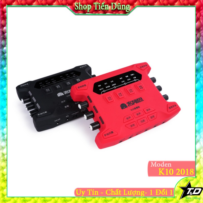 Sound card XOX K10 bản 2018 cho micro thu âm có autu-tune- Dòng sound card k10 có hỗ trợ cài đặt các phầm mền