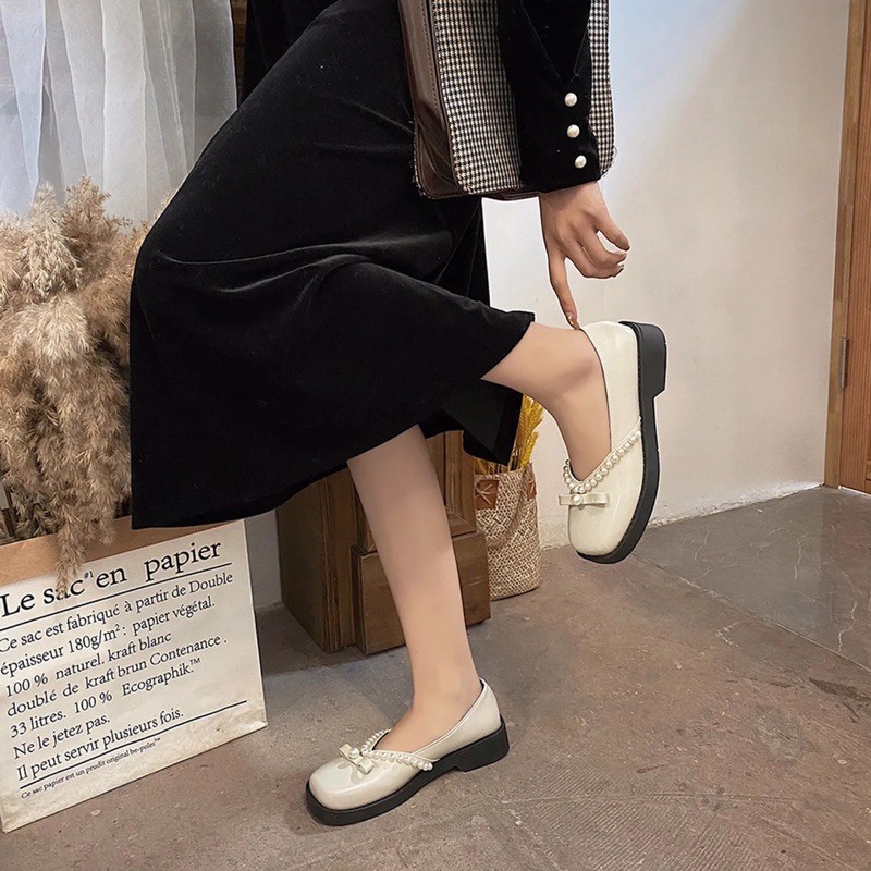 (ORDER) Giày đính hạt phong cách tiểu thư bánh bèo công chúa xinh đẹp xuất sắc hot trend (ẢNH THẬT)