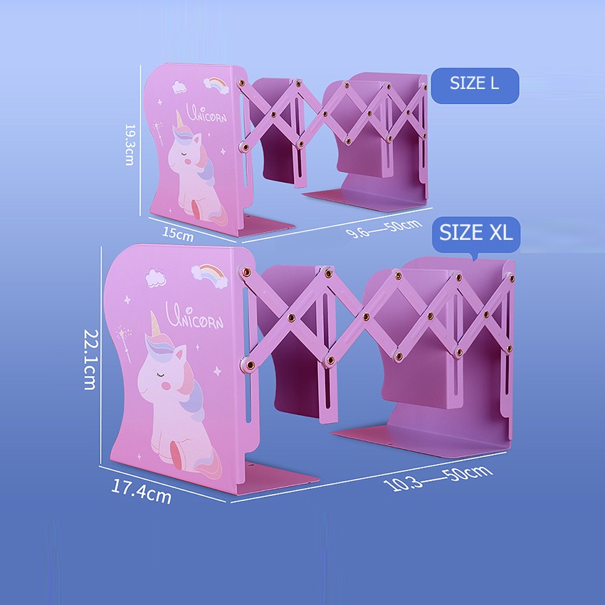 Kệ chặn sách để bàn co giãn giá chặn sách kim loại 3 ngăn BKX BKD111