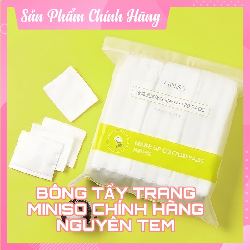 🪴 Bông Tẩy Trang Miniso Chính Hãng Nguyên Tem