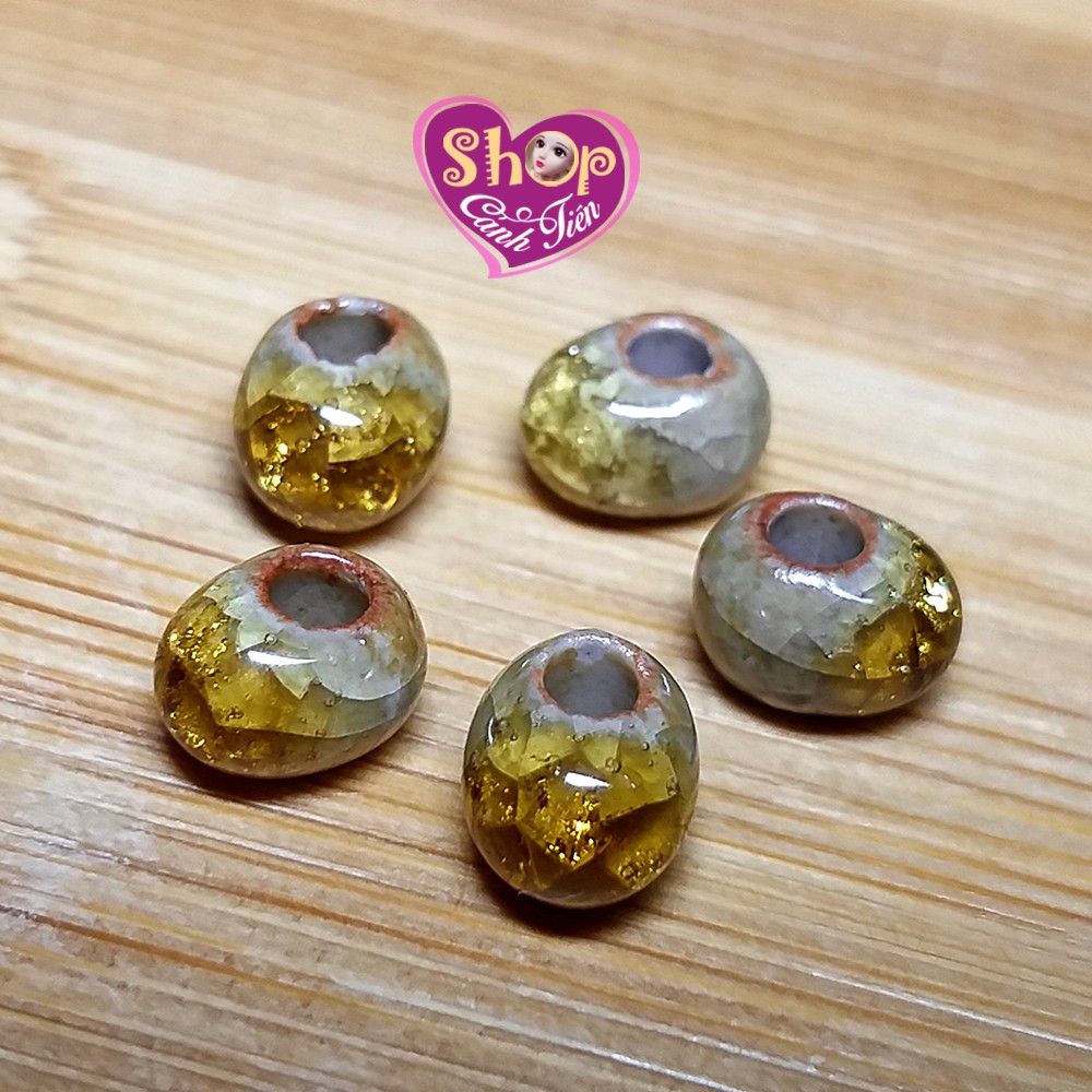 20 hạt Gốm Ngọc Men rạn 6mm nhiều màu Đẹp ngất ngây - Nguyên liệu Trang sức Gốm Handmade