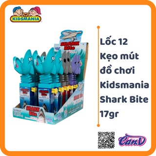 ( Bán sỉ ) Lốc 12c Kẹo mút đồ chơi Kidsmania Shark Bite 17gr