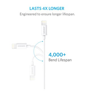Cáp sạc ANKER MFI Lightning dài 0.9m dành cho iPhone - A7101