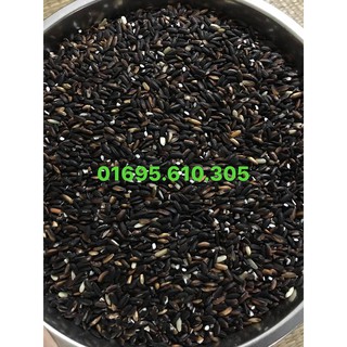 Gạo nếp cẩm quê hạt to tròn thơm dẻo (gói 1kg Hút chân không)