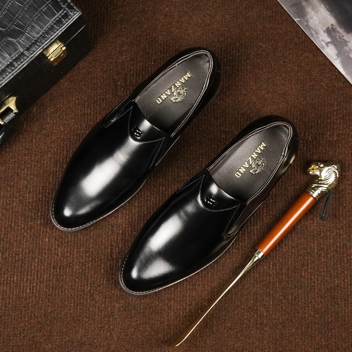 Giày nam đẹp da thật Manzano kiểu dáng trơn thanh lịch dành cho quý ông M66638