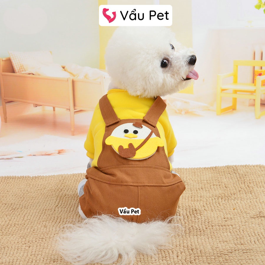 Áo cho chó mèo Bộ yếm thú lót bông ấm áp - Quần áo cho chó poodle, con, lớn, mèo, thú cưng Vẩu Pet Shop