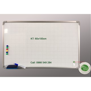 Bảng từ trắng viết bút lông 60x100cm Tặng bông lau, bút viết bảng, nam châm