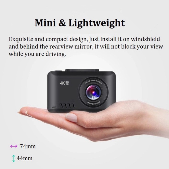 Camera hành trình ô tô, thương hiệu cao cấp Phisung G3 - 4K, Wifi, 2.45 inch MD