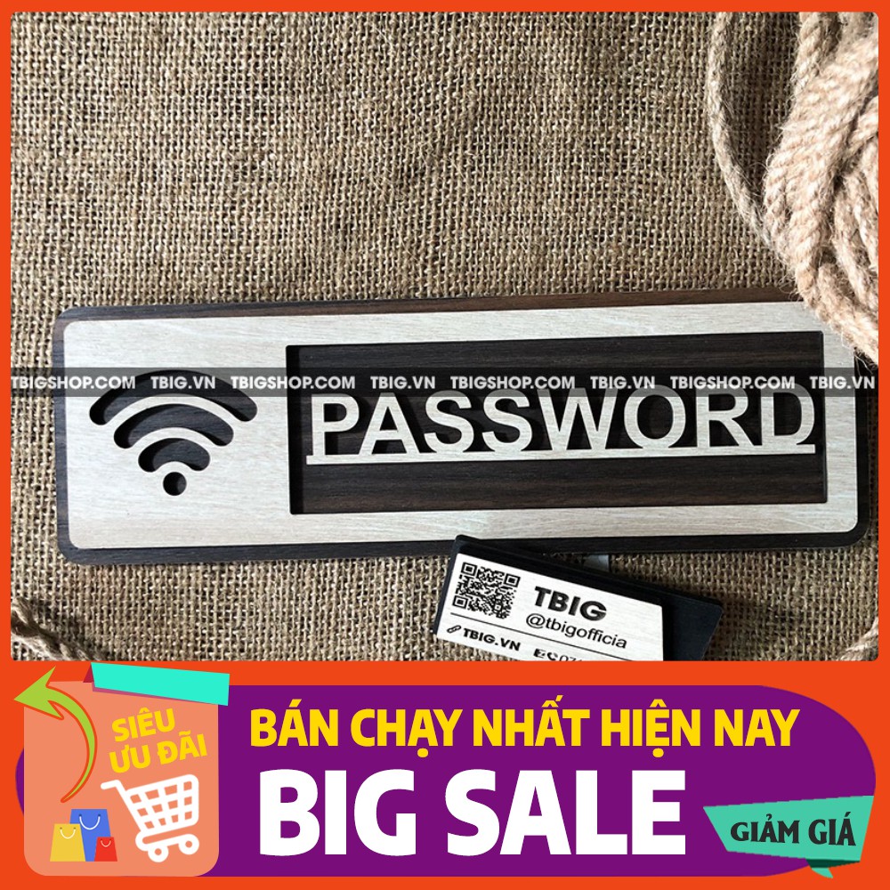 Bảng WIFI phong cách mới bằng gỗ 2 lớp (Nội dung theo yêu cầu)