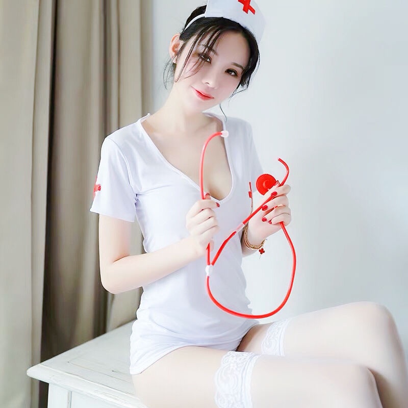 Bộ cosplay hóa trang cô y tá hở lưng sexy quyến rũ MS209 ,bộ ngủ sexy