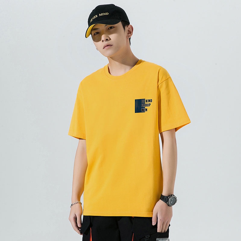 Áo Thun 100% Cotton Tay Ngắn Dáng Rộng Thời Trang Mùa Hè Mới Cho Nam