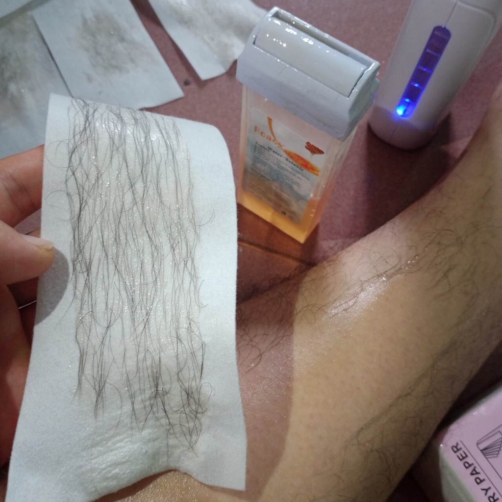 Sáp Wax lông triệt lông tại nhà đầu con lăn tiện lợi không cần dùng que quét sáp