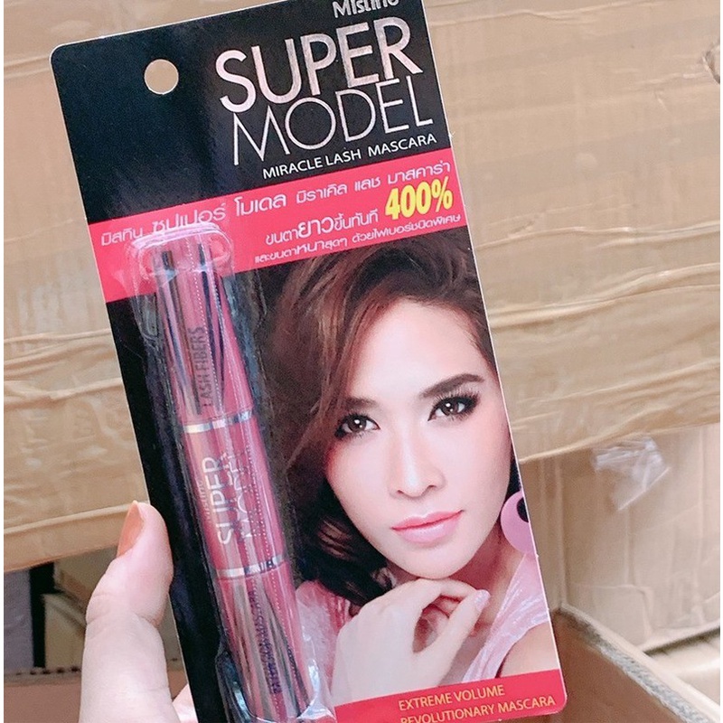 MASCARA ĐA NĂNG 2 ĐẦU MISTINE SUPER MODEL MIRACLE LASH BLACK MASCARA CHÍNH HÃNG - 8745