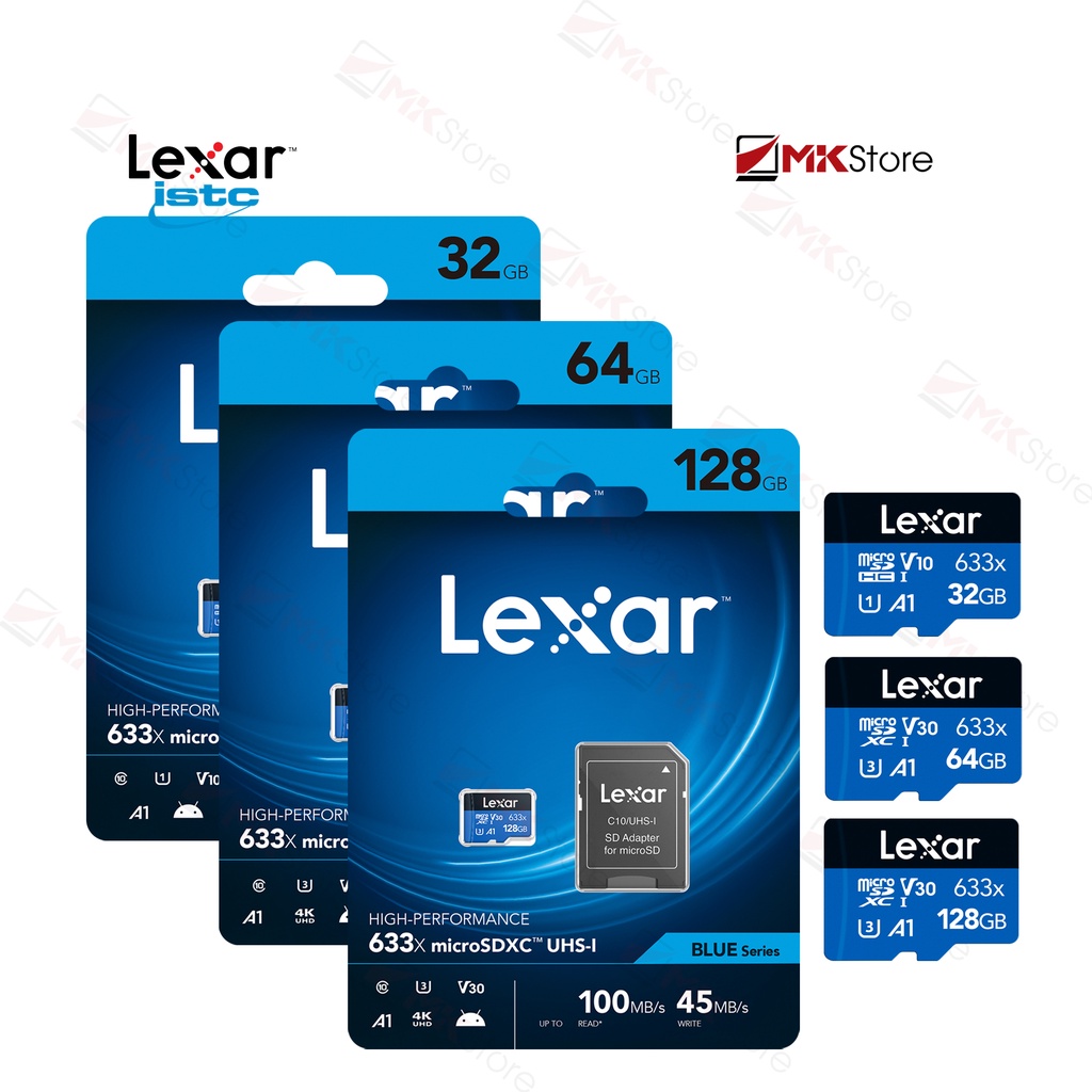 Thẻ nhớ camera Lexar MicroSDHC UHS-I 32Gb / 64Gb /128Gb Class 10 100MB/s