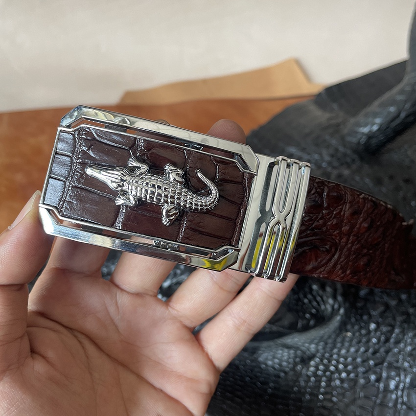 Dây Nịt Cá Sấu Thắt Lưng Nam Da Cá sấu Thật Da Liền Gai Nguyên Con ST380 Size Rộng 3.8cm Bảo Hành 24 Tháng Full Hộp