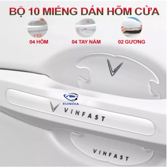 [VINFAST] Bộ 10 Miếng Dán Silicon Chống Xước Hõm Cửa, Tay Nắm Cửa , Gương Ô Tô Xe Hơi Có Logo Hãng Xe Vinfast | BigBuy360 - bigbuy360.vn