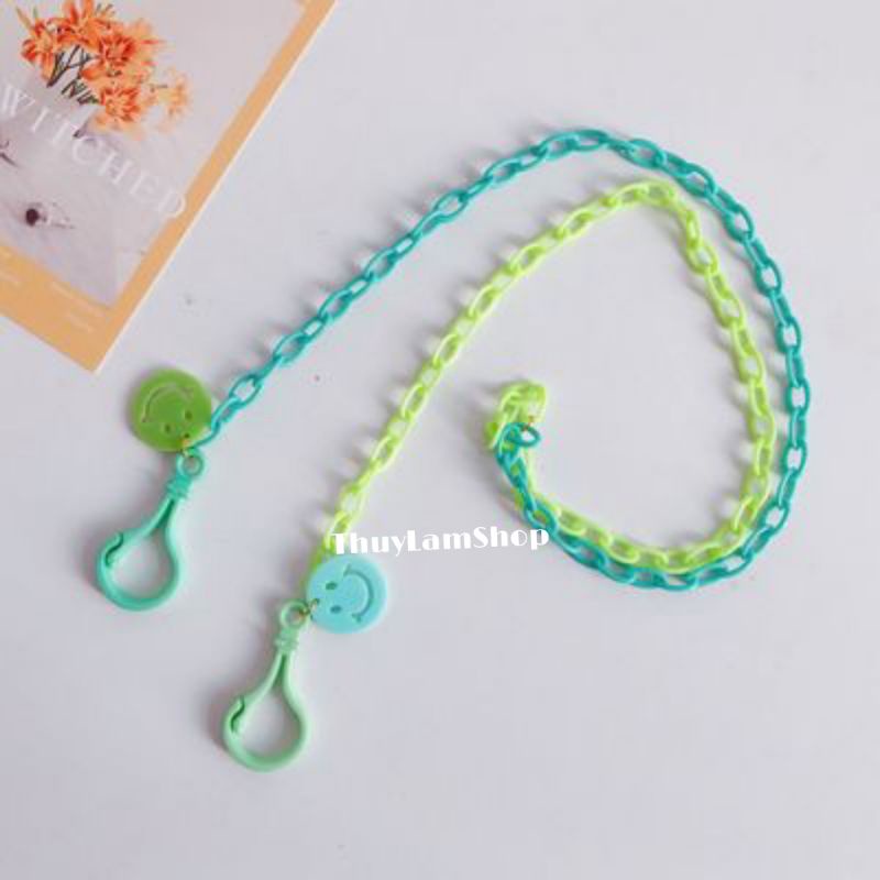 Dây đeo trang trí khẩu trang/mắt kính chống rớt gắn mặt cười thời trang tiện lơi