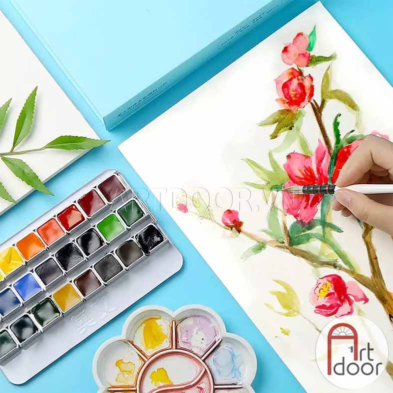 [ARTDOOR] Bộ màu Nước Nén OWIN (hộp thiếc)