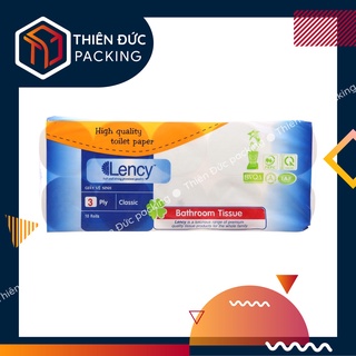Giấy Vệ Sinh Lency Xanh Cao Cấp 10 Cuộn Không Lõi