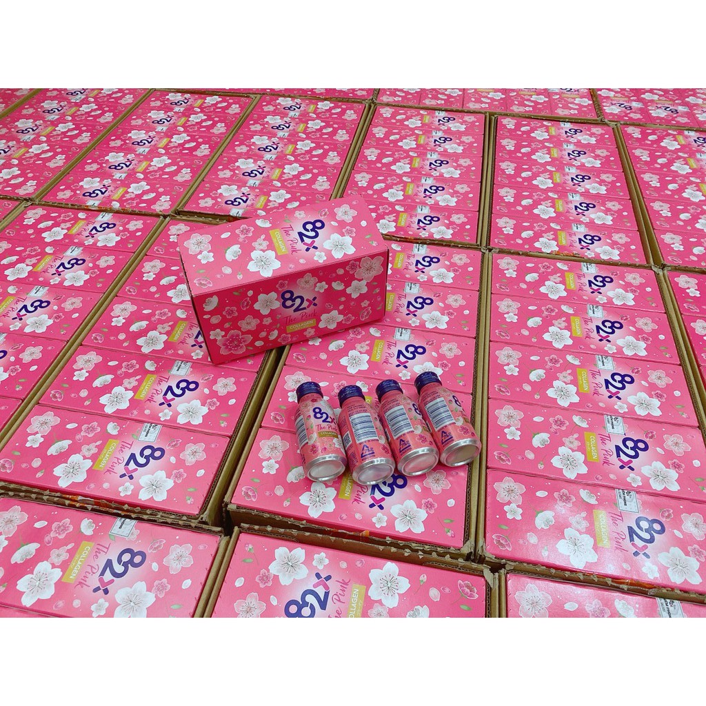 82X The Pink Collagen 100ml Hàm Lượng 1000mg Collagen, nước uống đẹp da đến từ Nhật bản