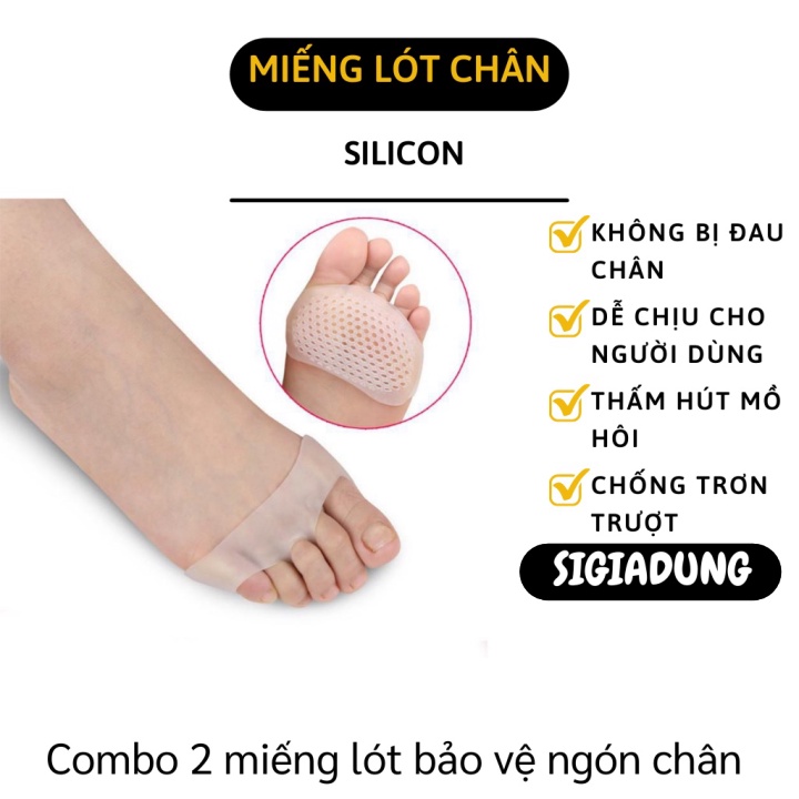 [SGD] Đệm Mũi Chân - Combo 2 Miếng Lót Giày Silicon Đệm Êm Bàn Chân Trước, Thoáng Khí 8937