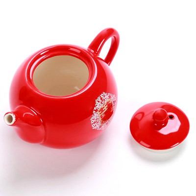 Đen kim long đỏ Kim Long hoa mẫu đơn ấm trà màu men gốm Sứ Trà cụ công phu trà đạo phụ kiện công ty Quà Tặng Lễ Cưới Quà