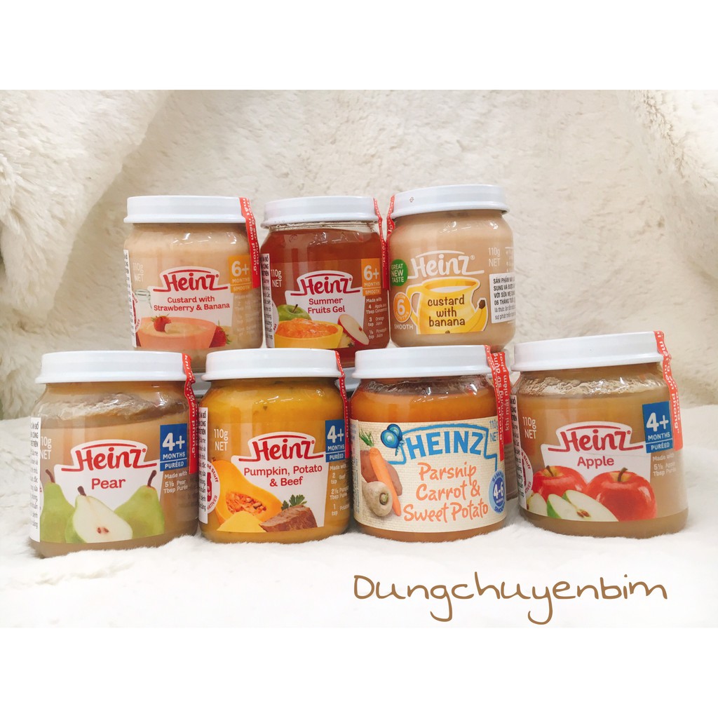 Heinz - Dinh Dưỡng Đóng Lọ Đủ Vị Cho Bé 6m+ Date 07/2021 (110g) - Váng Sữa Heinz Dinh Dưỡng Ăn Dặm