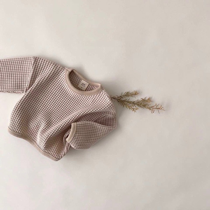 Áo sweater tay dài chất liệu dày dặn thời trang cho bé