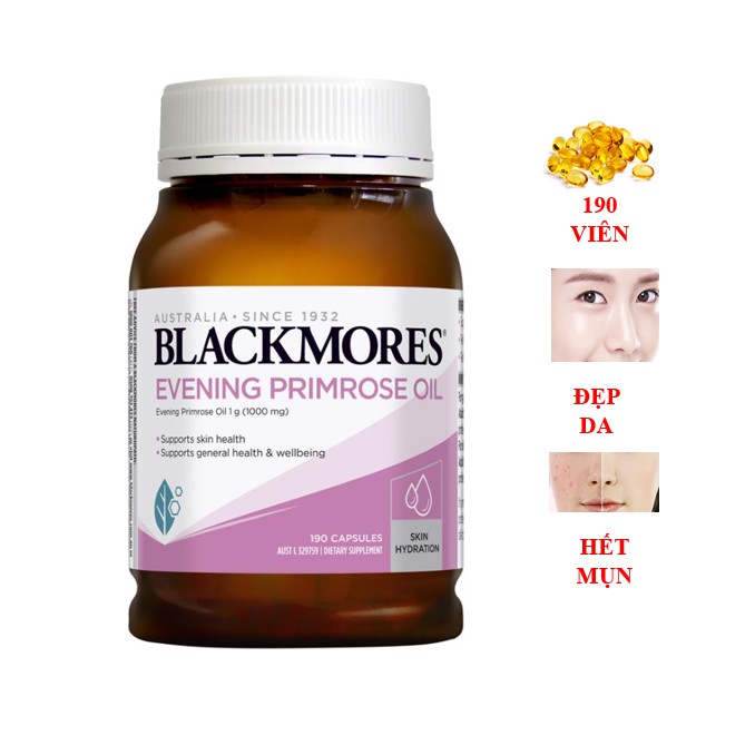 Tinh dầu hoa anh thảo Blackmores Evening Primrose Oil đẹp da, chống lão hóa, cân bằng nội tiết tố phụ nữ