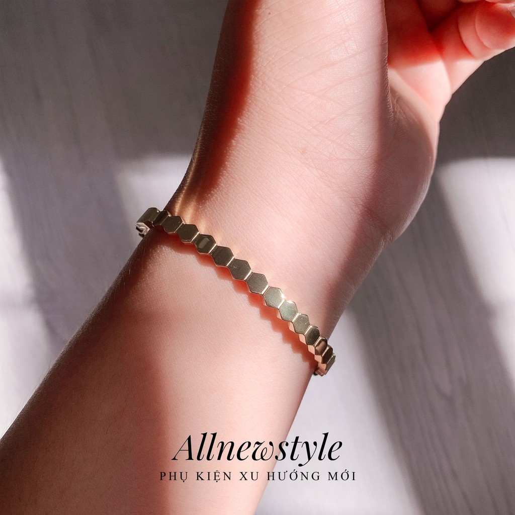 Vòng tay Allnewstyle 2021 vòng tổ ong khóa cài
