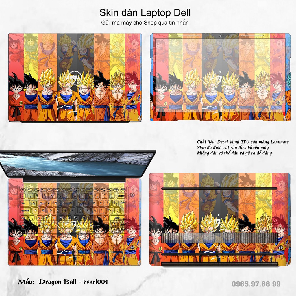 Skin dán Laptop Dell in hình Dragon Ball (inbox mã máy cho Shop)