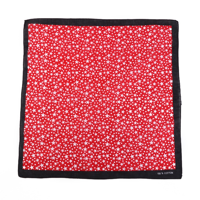 Khăn Choàng Cổ Bandana Bằng Cotton In Họa Tiết Sọc Ngôi Sao Hình Vuông Có Túi Kèm Băng Đô Thể Thao