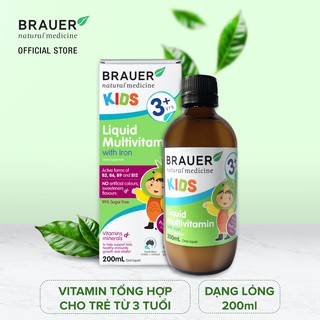 Mã bmbau50 giảm 50k đơn 150k brauer kids liquid multivitamin with iron cho - ảnh sản phẩm 3