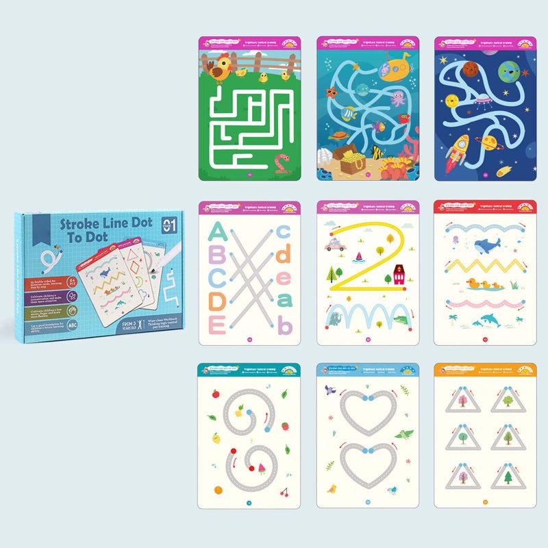 Sách Tập Vẽ &amp; Bút Vẽ Ma Thuật Có Thể Tái Sử Dụng Nhiều Lần Cho Trẻ Em