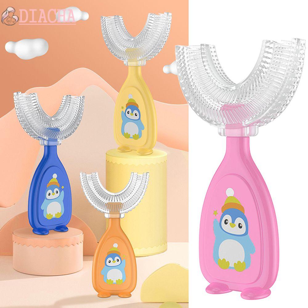 [Hàng mới về] Bàn Chải Đánh Răng Hình Chữ U Bằng Silicon Mềm Nhiều Màu Cho Bé 2-12 Tuổi
