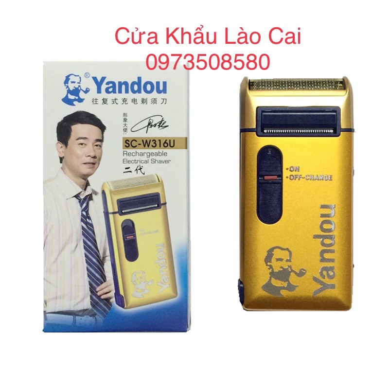 Máy cạo râu yandou Vàng SC-W316U bản cao cấp pin trâu hơn, động cơ khỏe hơn