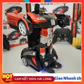 Xe Ô Tô Điều Khiển Từ Xa Biến Hình Robot Có Led Sử Dụng Pin Sạc