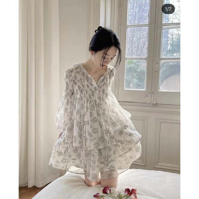 ĐẦM BABYDOLL BO CHUN TẦNG