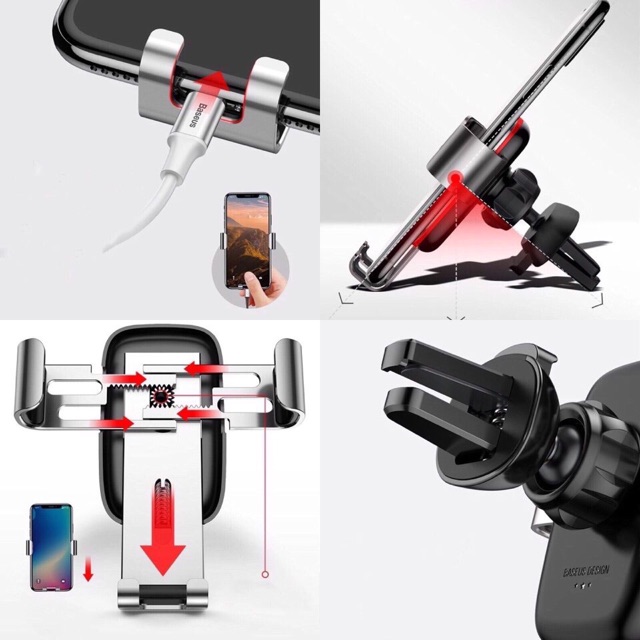 Giá Đỡ Điện Thoại Trên Xe Hơi Baseus Metal Age Gravity Car Mount | BigBuy360 - bigbuy360.vn