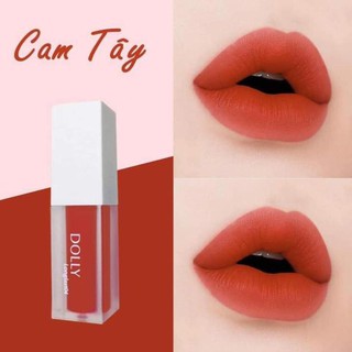 Dolly Longlast04! Cam Tây - Son Kem Lì Dolly Không Chì Mềm Môi Màu Cam Tây Tô Lên Nhìn Rất Tây!