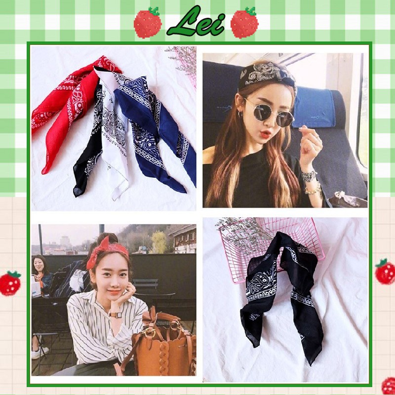 [FLASH SALE]Khăn Bandana đa năng - Turban vuông cotton siêu nhiều màu - Rẻ vô địch - Phụ kiện quàng cổ,trùm đầu, cột túi