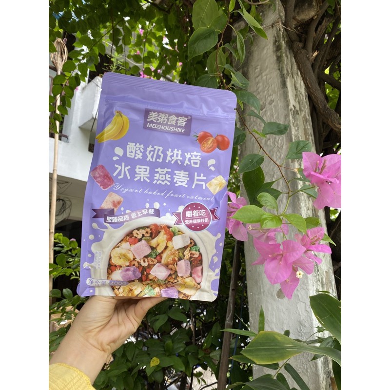 Yến mạch sữa chua mix hạt hoa quả sấy 400gram