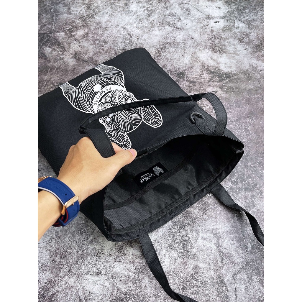 Túi Xách Chó Logo Shopper Bag Black B409