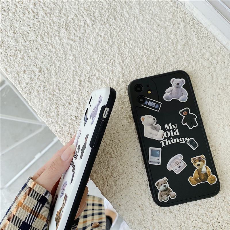 Ốp điện thoại hình gấu xinh xắn dễ thương cho iPhone 7/8 Plus / X / XS / XR / XS MAX / 11/11 PRO / 11 Pro MAX / SE2 | BigBuy360 - bigbuy360.vn