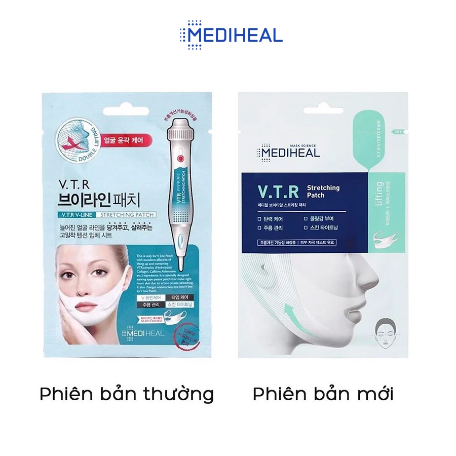 [Nhập mã COSMH22 giảm 8%Mặt Nạ Nâng Cơ Giảm Mỡ Thừa Tạo Hình V- line Mediheal V.T.R Stretching patch 23ml