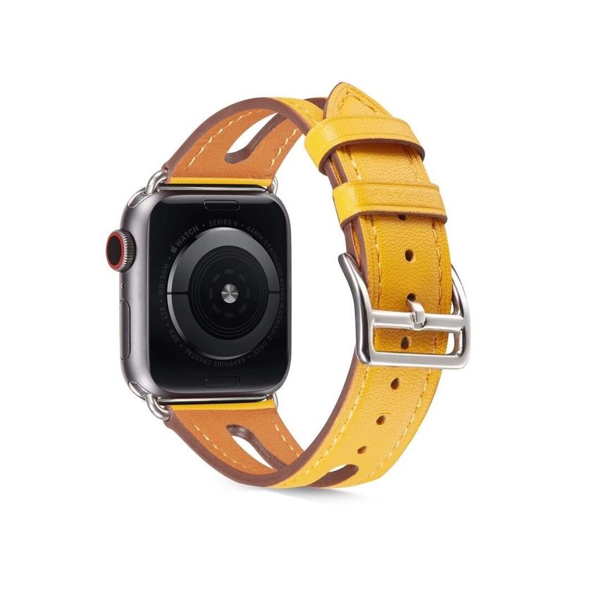 Dây Đeo Da 44mm 40mm 42mm 38mm Cho Đồng Hồ Apple 6 SE 5 4 3 2 1